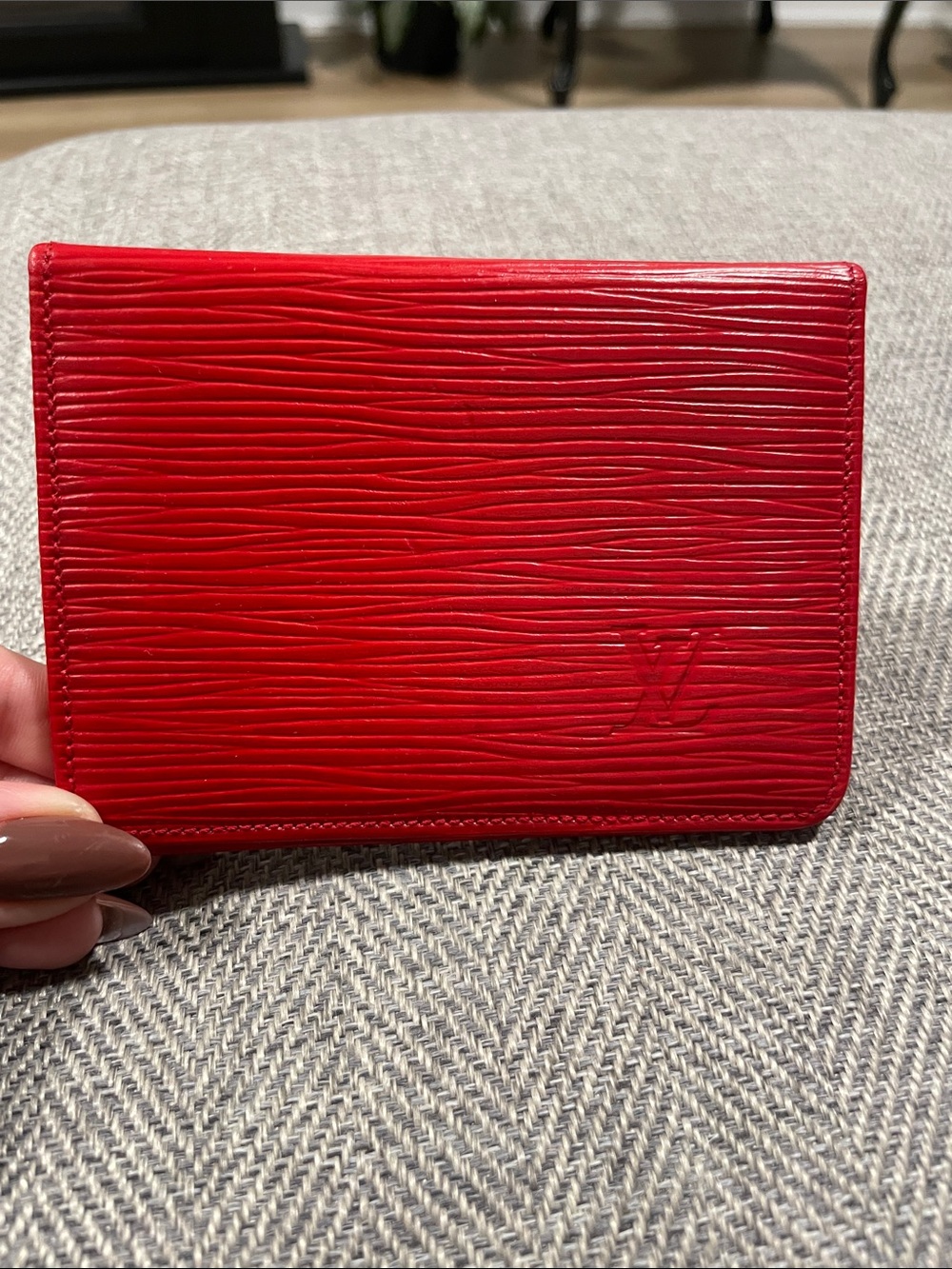 Louis Vuitton Red Epi Leather Card Case